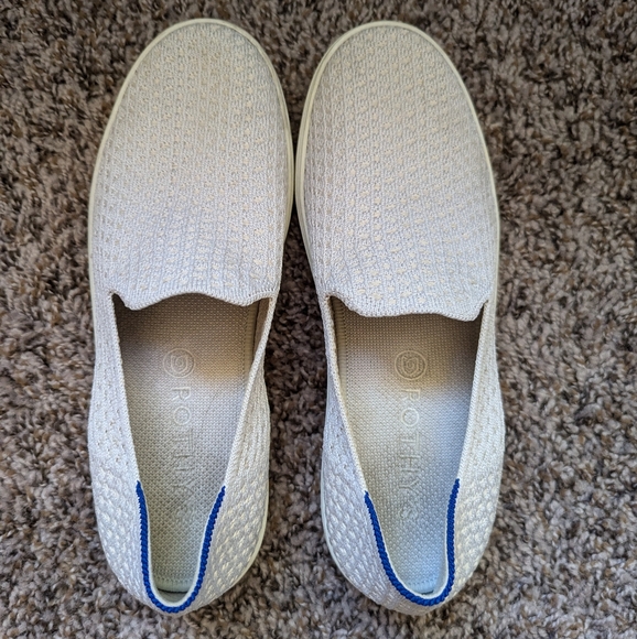 Rothy’s Salt Honeycomb The Original Slip On Sneakers Shoes Gray - Picture 5 of 8